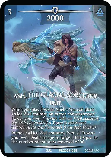 Ash, the Glacial Sorcerer (Full Art)