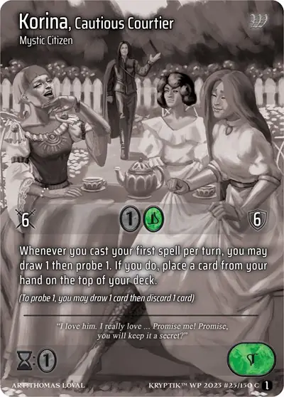 Korina, Cautious Courtier
