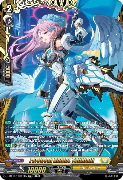 Forefront Knight, Teithfallt (FFR)