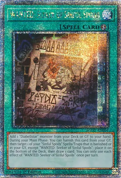 WANTED: Seeker of Sinful Spoils (Quarter Century Secret Rare)