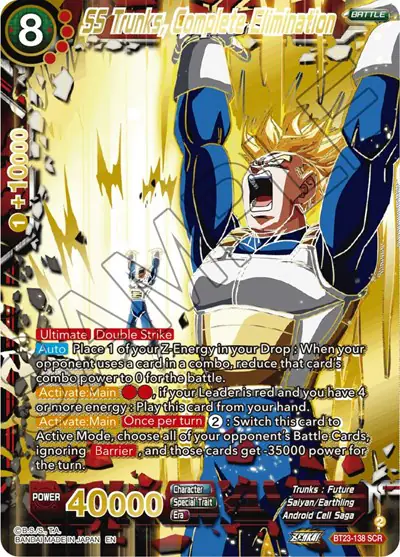 SS Trunks, Complete Elimination
