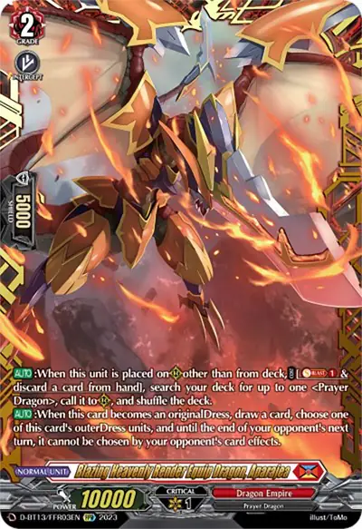 Blazing Heavenly Render Equip Dragon, Aparajea (FFR)