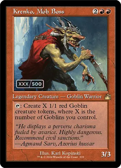 Krenko, Mob Boss (Retro Frame) (Serial Numbered)