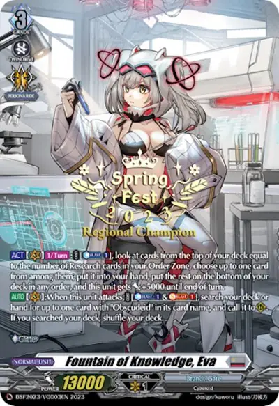 Fountain of Knowledge, Eva (Spring Fest 2023 Regional Champion)