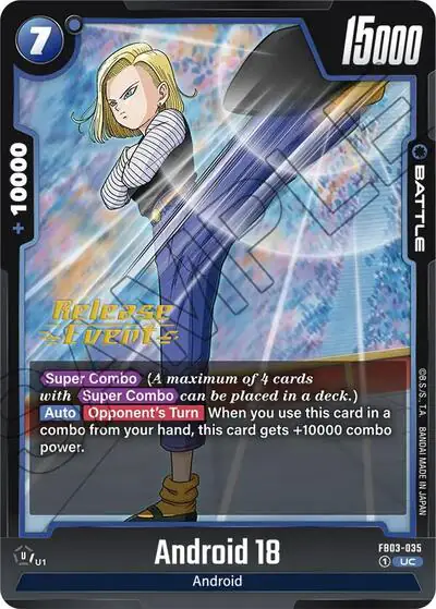 Android 18 - Raging Roar Release Event Cards | Dragon Ball Super Fusion ...
