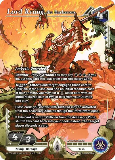 Lord Krung, the Barbarous (Alpha Rare)