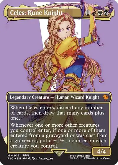Celes, Rune Knight (Borderless) (Surge Foil)