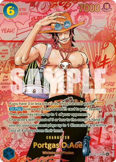 Portgas.D.Ace (119) (Red Super Alternate Art)