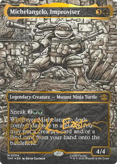 Michelangelo, Improviser (Borderless) (Gold-Stamped Signature)