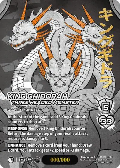 King Ghidorah, Three-Headed Monster (Chrome Rare)