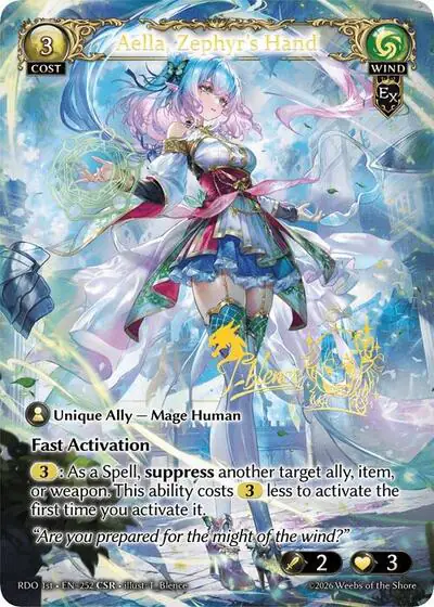 Aella, Zephyr's Hand (CSR)