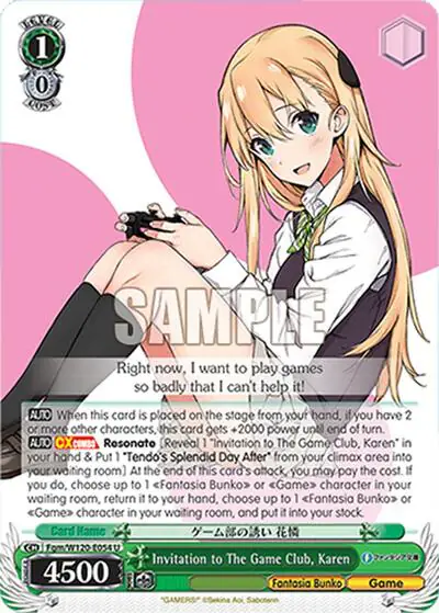 Invitation to The Game Club, Karen