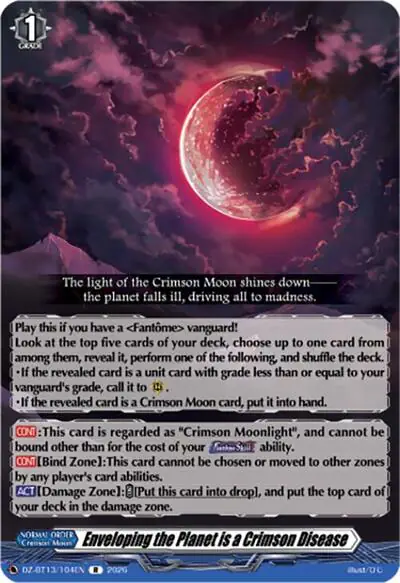 Enveloping the Planet is a Crimson Disease