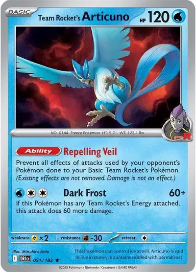 Team Rocket's Articuno - 051/182 (Non-Holo)
