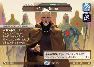 Count Dooku - Offering Aid
