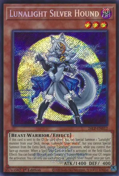 Lunalight Silver Hound (Emblazoned Secret Rare)